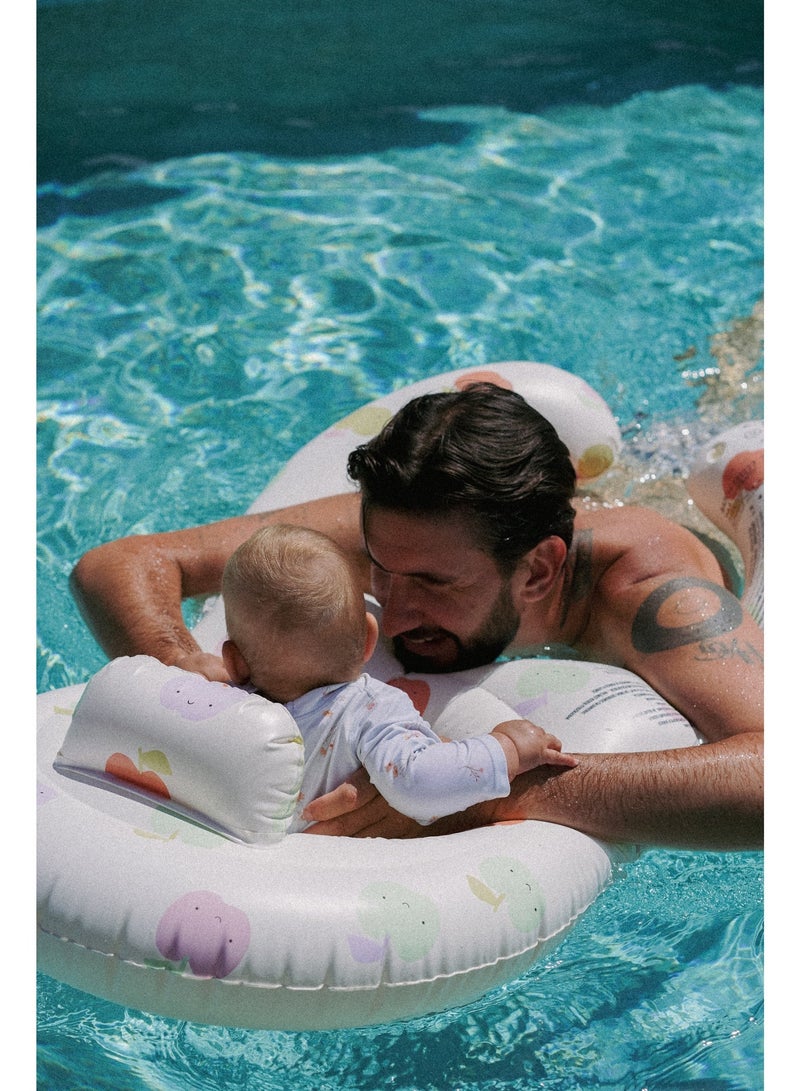 Sunnylife Float Together Baby Seat Apple Sorbet Multi – Float Together Baby Seat in Apple Sorbet Multi – Comfortable and Safe Toddler Pool Float with Backrest and Leg Support for Summer Water Fun - Image 4